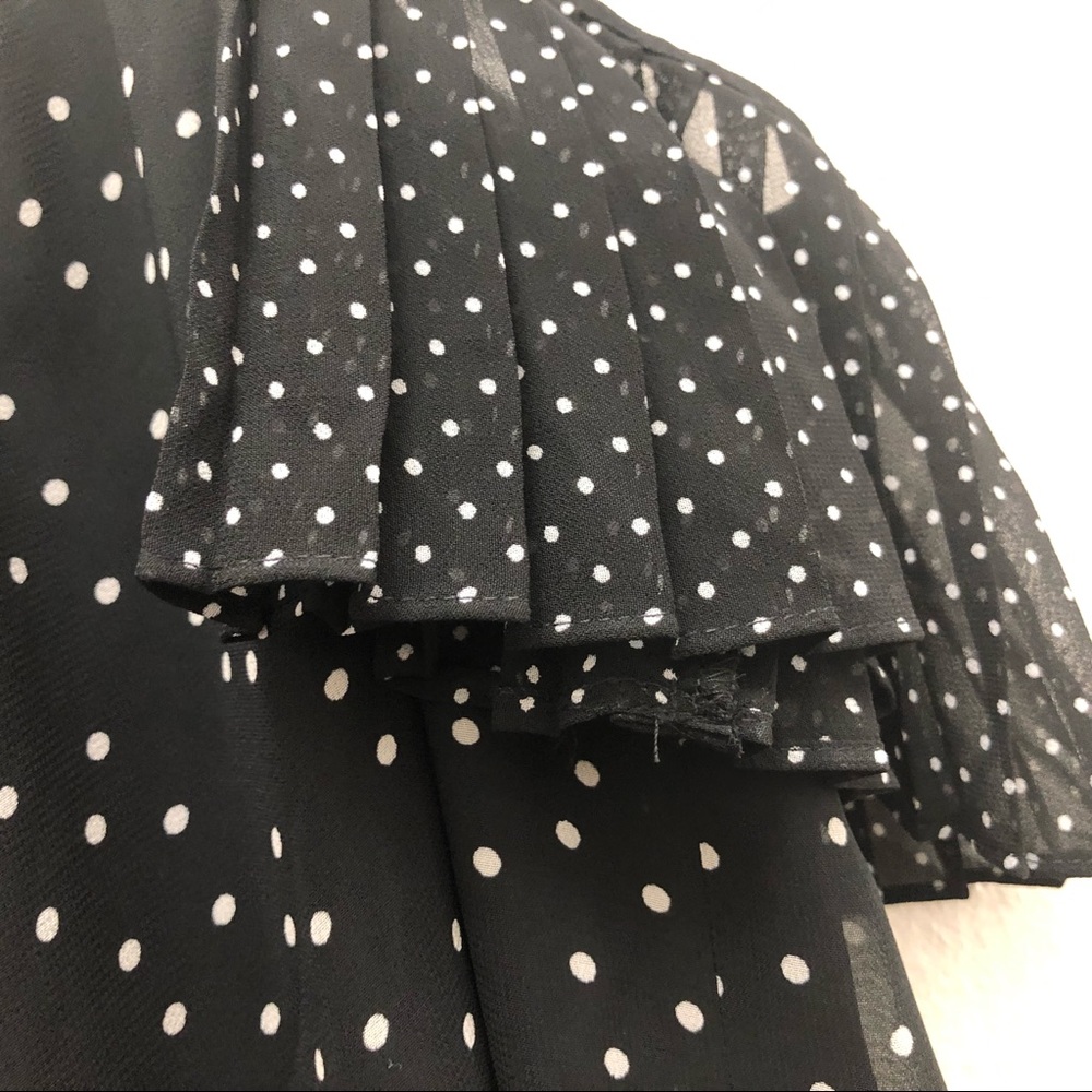 Max Studio Polka Dot Spaghetti Strap Off Shoulder Mini Dress Women's Size S - Picture 3 of 9